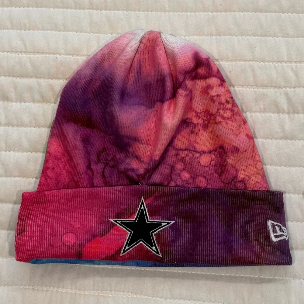 New Era Dallas Cowboys Crucial Catch Tie Die Beanie One Sz Fits Most